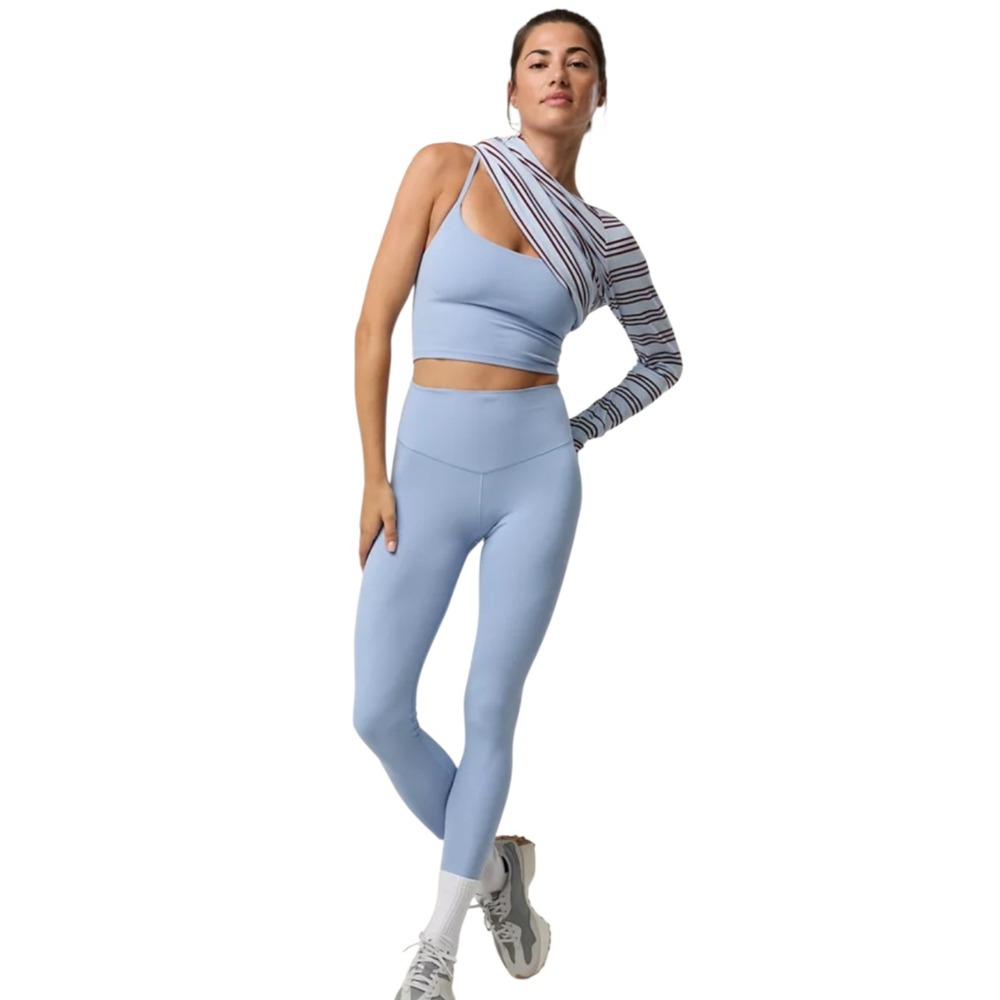 Aerie OFFLINE Real Me Xtra High Rise 7/8 Leggings Powder Blue Small 24" - Picture 2 of 12